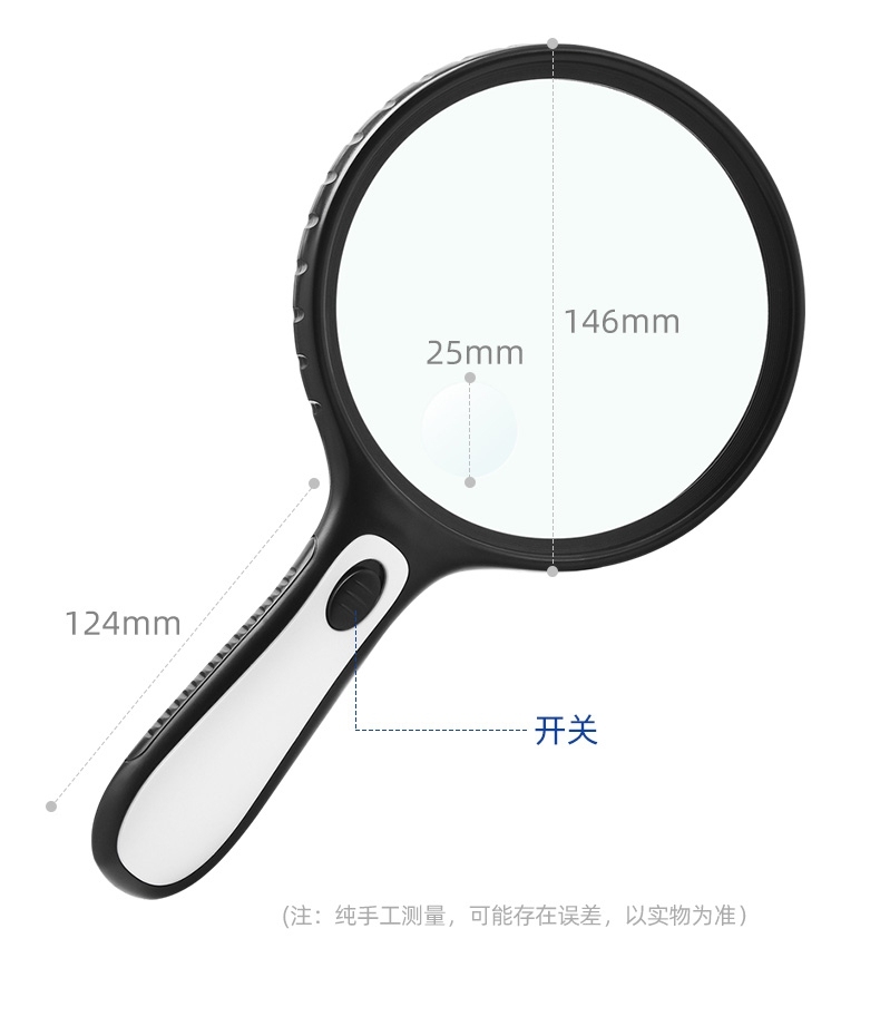 Handheld Bifocals magnifier C-130 With LED light illumination