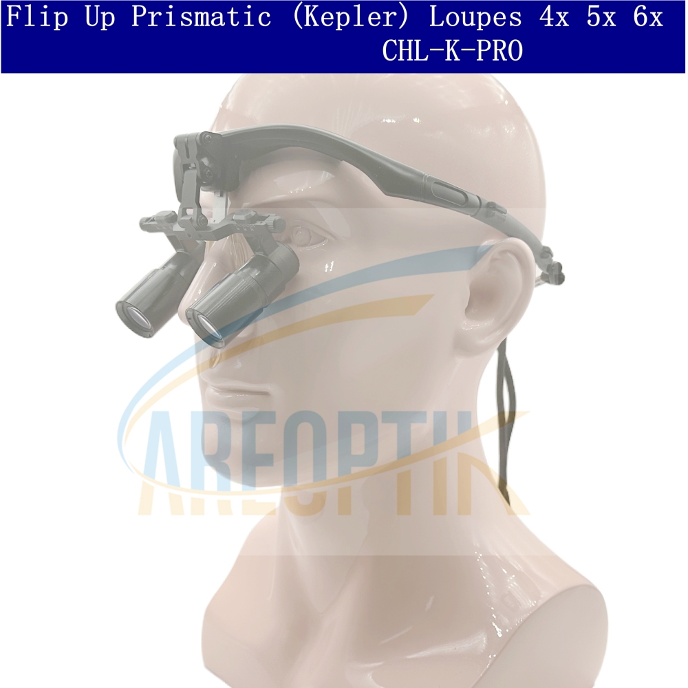 Careoptik Flip Up  Prismatic (Kepler) Dental Surgical Loupes 4.0X 5.0X 6.0X With  Sporty Frames (Without lens)