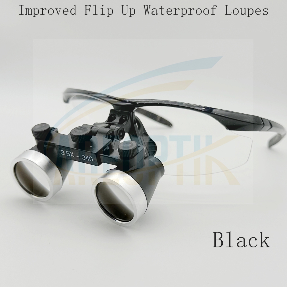 Improved Flip Up dental surgical waterproof loupes 2.5x 3.0x 3.5x Sports Frames