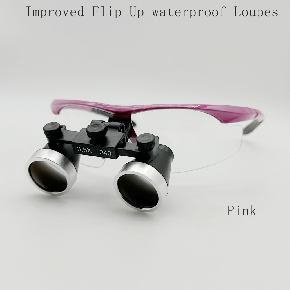 Improved Flip Up dental surgical waterproof loupes 2.5x 3.0x 3.5x Sports Frames
