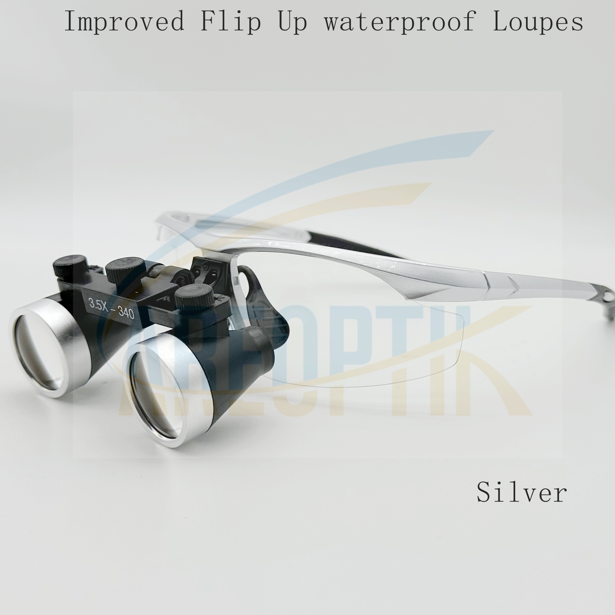 Improved Flip Up dental surgical waterproof loupes 2.5x 3.0x 3.5x Sports Frames