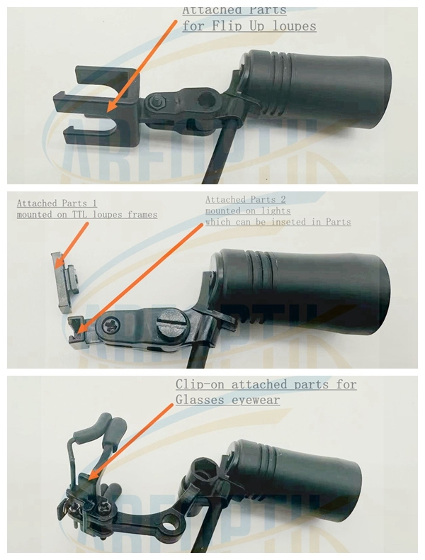 Overhead  Prismatic (Kepler) Dental Surgical Loupes 4.0X 5.0X 6.0X With  Light CHL-JCM-08P-CP
