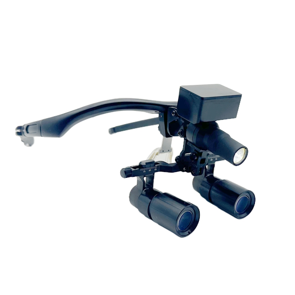 Flip Up  Prismatic (Kepler) Dental Surgical Loupes Sporty Frames 4.0X 5.0X 6.0X With Cordless Light CHL-D