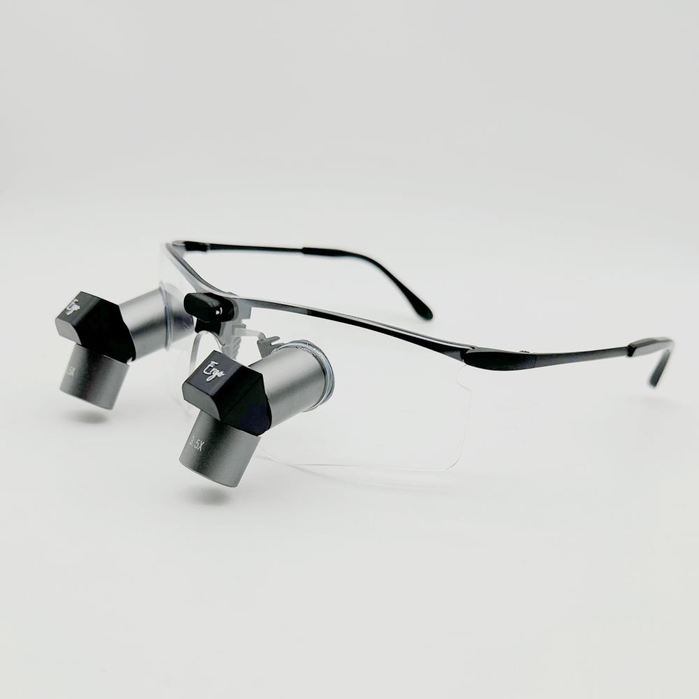 CareOptik Custom-made Ergo Pro TTL Prismatic Loupes 3.5x 4.5x 5.5x 6.5x with New sporty Titanium Frames