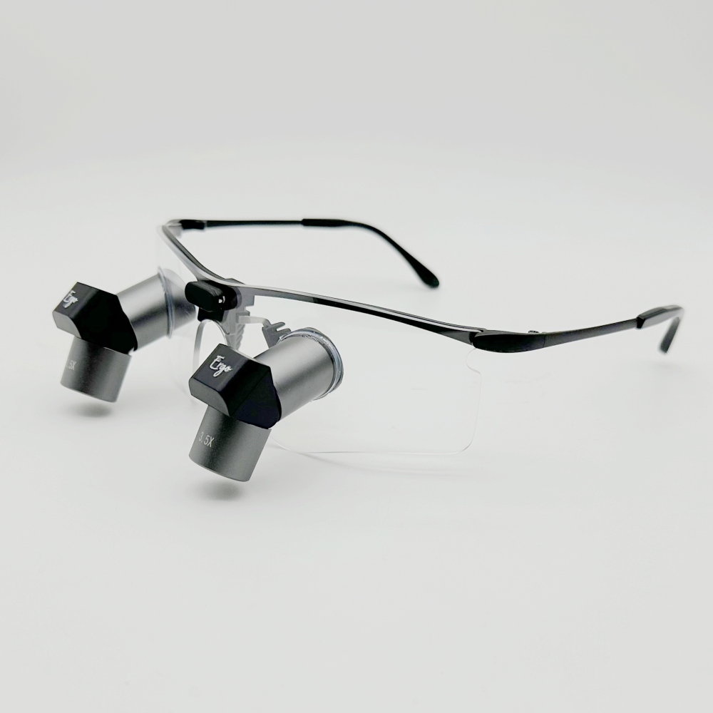 CareOptik Custom-made Ergo Pro TTL Prismatic Loupes 3.5x 4.5x 5.5x 6.5x with New sporty Titanium Frames