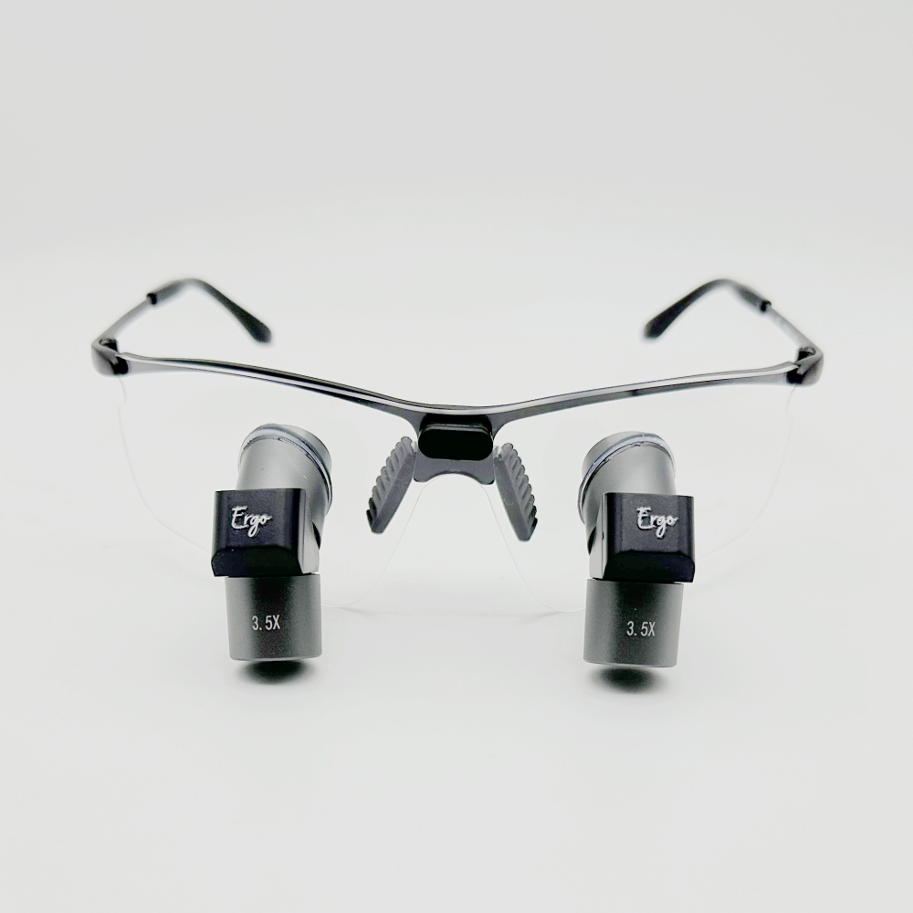 CareOptik Custom-made Ergo Pro TTL Prismatic Loupes 3.5x 4.5x 5.5x 6.5x with New sporty Titanium Frames