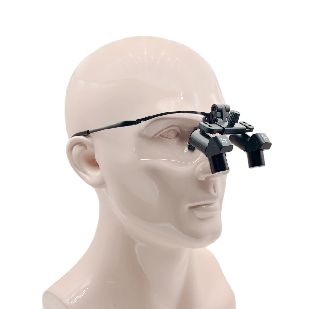 Flip Up Ergo Prismatic Dental Surgical Loupes 3.5x 4.5x 5.5x 6.5x with New Sporty Titanium Frames