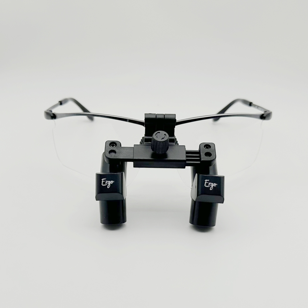 Flip Up Ergo Prismatic Dental Surgical Loupes 3.5x 4.5x 5.5x 6.5x with New Sporty Titanium Frames