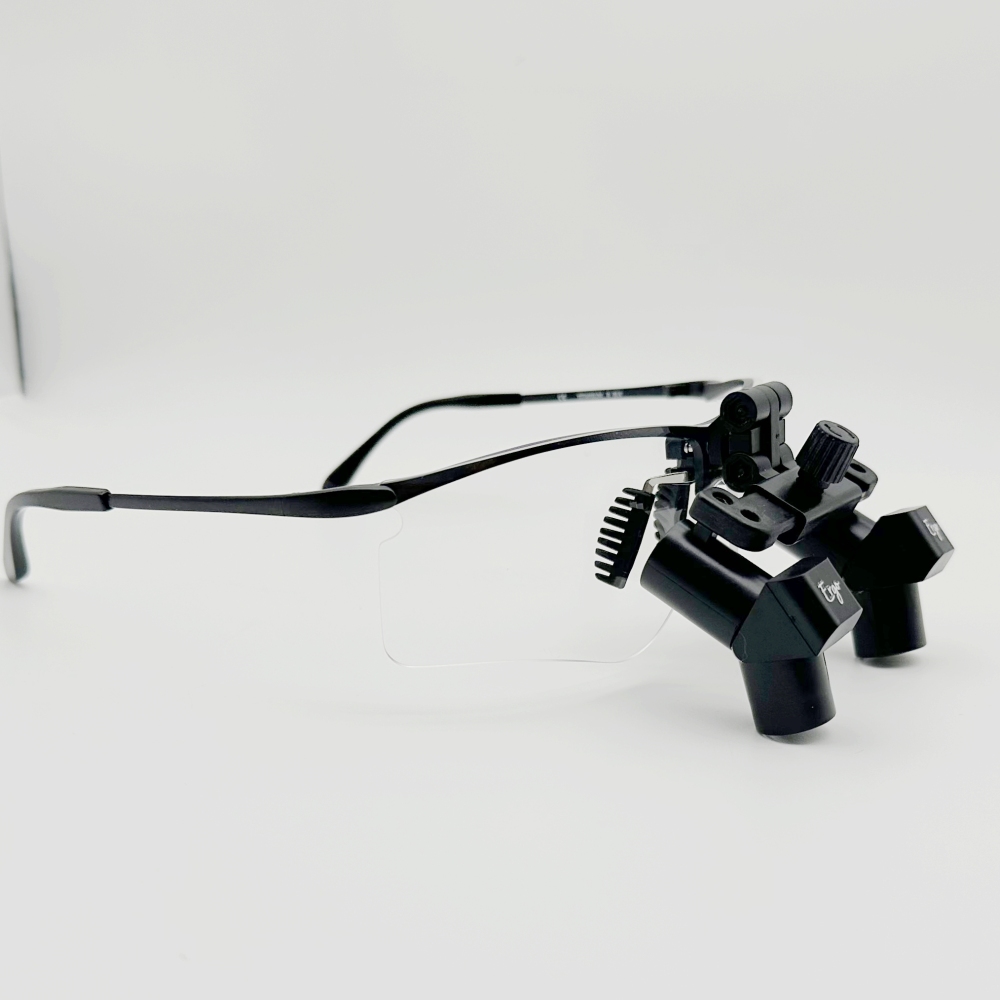 Flip Up Ergo Prismatic Dental Surgical Loupes 3.5x 4.5x 5.5x 6.5x with New Sporty Titanium Frames