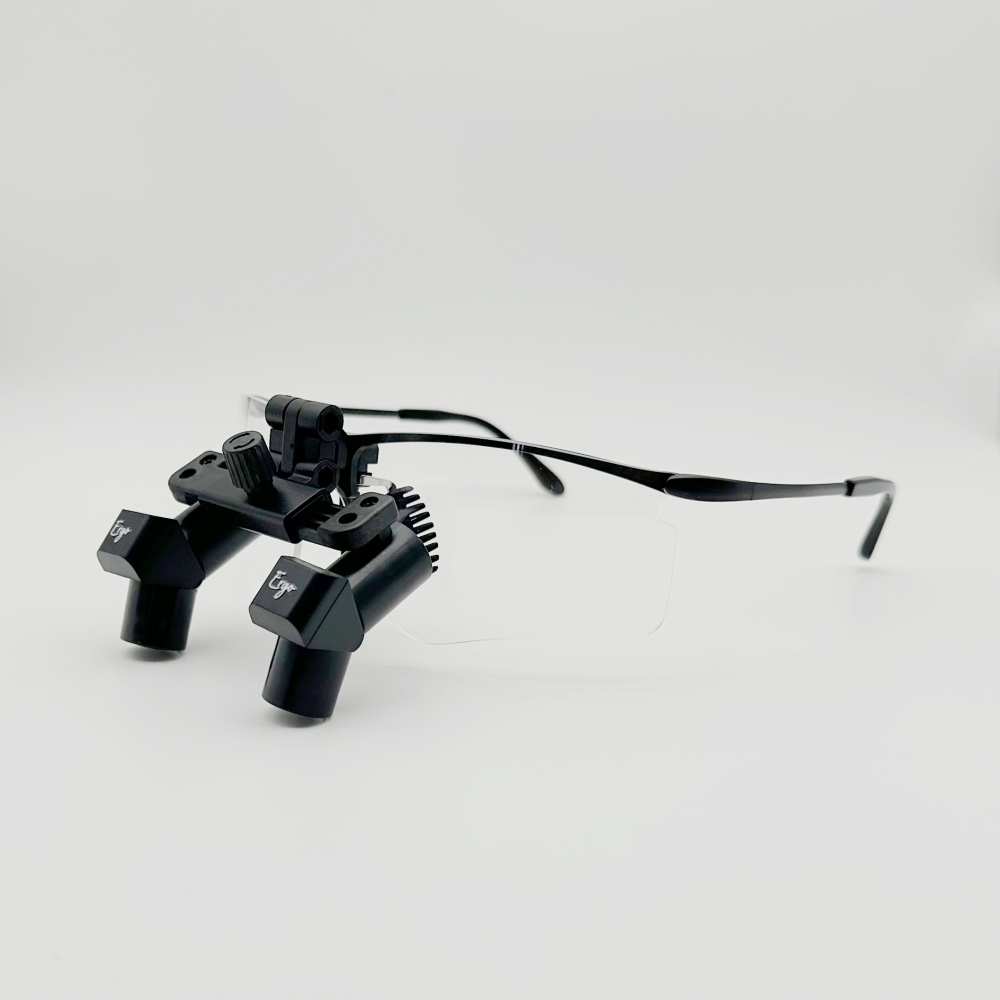 Flip Up Ergo Prismatic Dental Surgical Loupes 3.5x 4.5x 5.5x 6.5x with New Sporty Titanium Frames