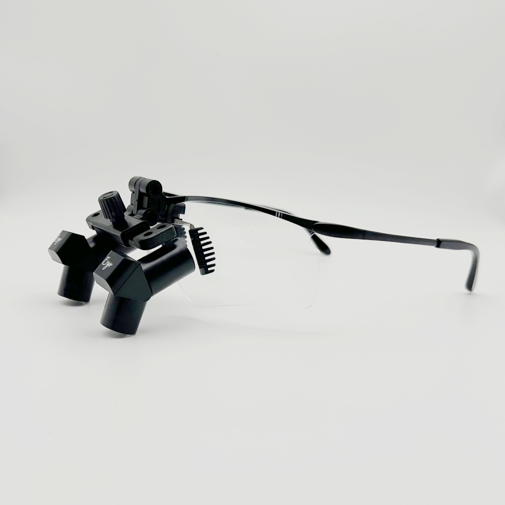 Flip Up Ergo Prismatic Dental Surgical Loupes 3.5x 4.5x 5.5x 6.5x with New Sporty Titanium Frames