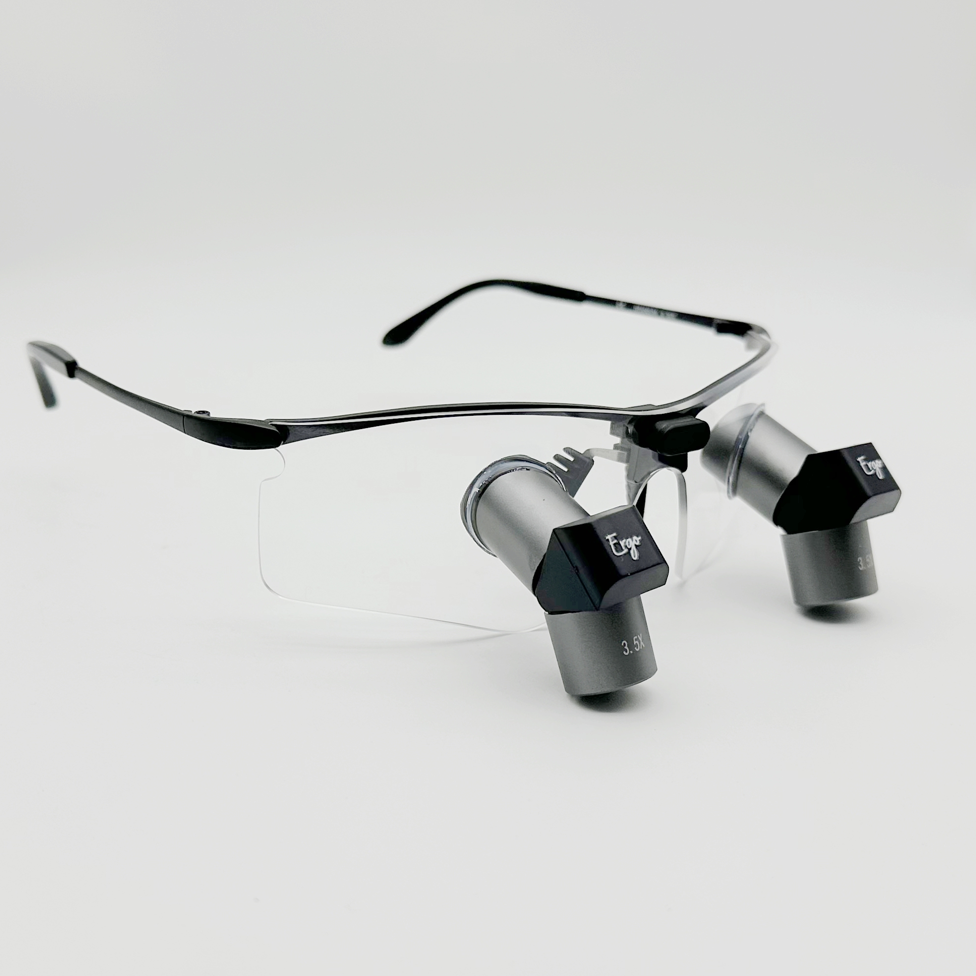 TTL Ergo Pro Loupes 3.5x 4.5x 5.5x 6.5x  Sporty Titanium Frames with Light CHL-JCM08P-CP