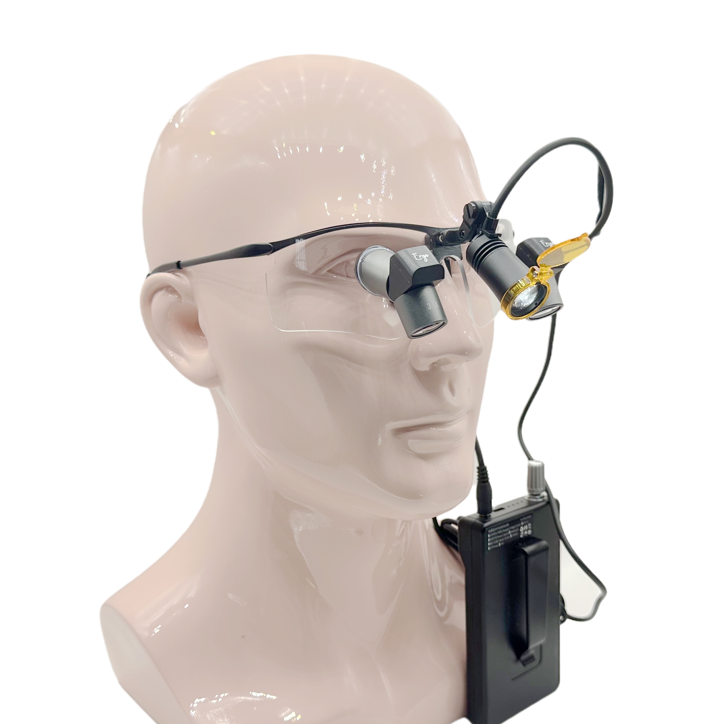 TTL Ergo Pro Loupes 3.5x 4.5x 5.5x 6.5x  Sporty Titanium Frames with Light CHL-JCM08P-CP