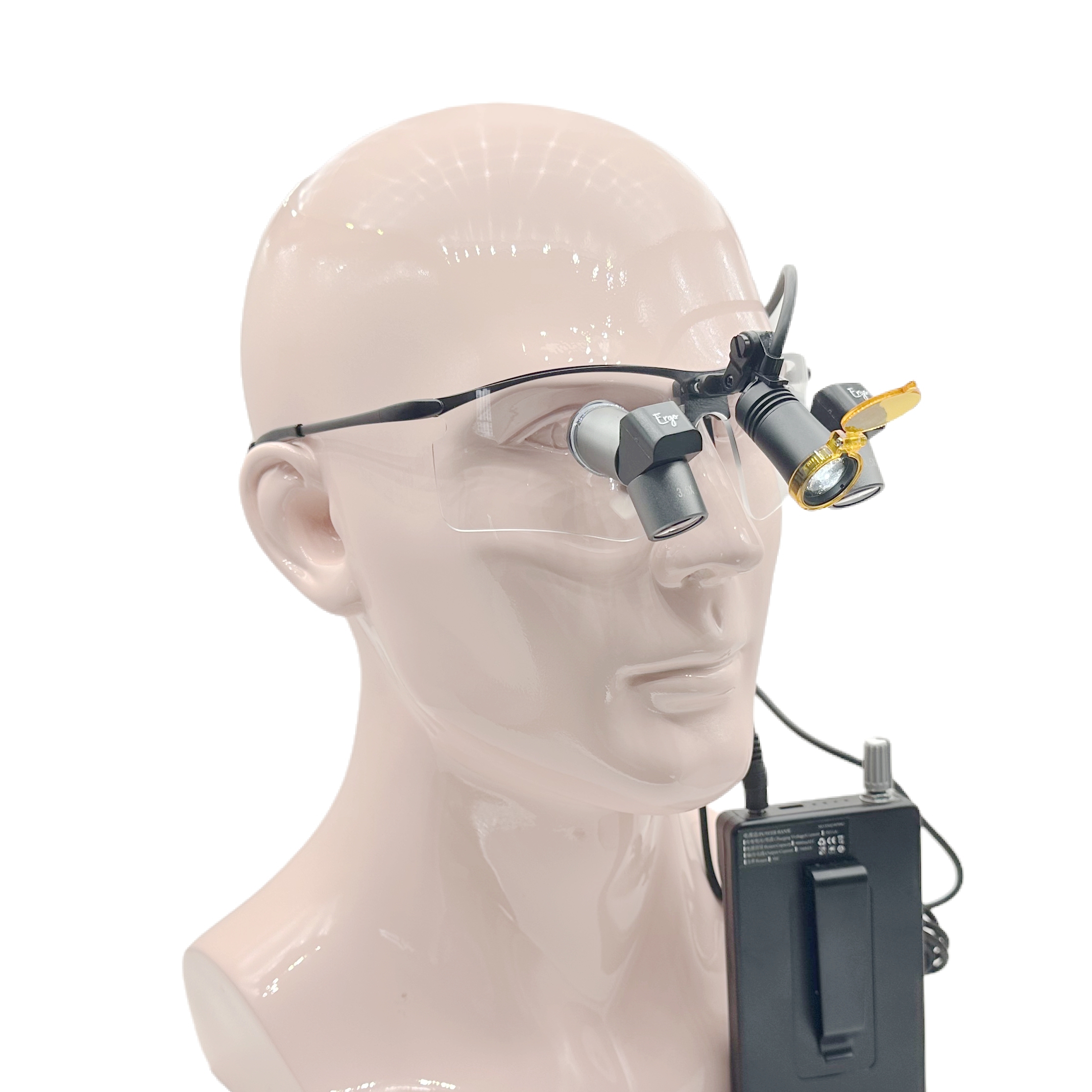 TTL Ergo Pro Loupes 3.5x 4.5x 5.5x 6.5x  Sporty Titanium Frames with Light CHL-JCM08P-CP