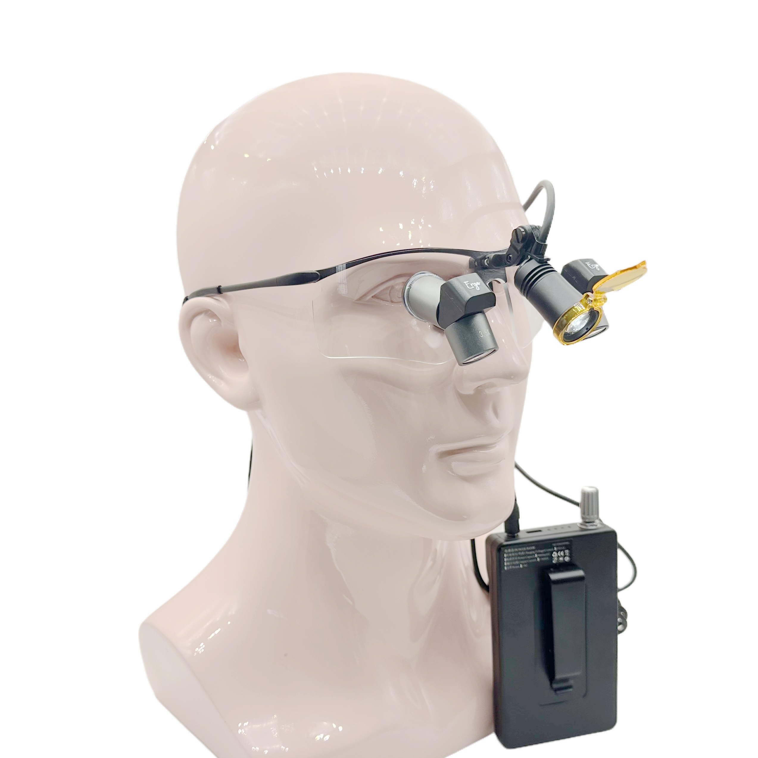 TTL Ergo Pro Loupes 3.5x 4.5x 5.5x 6.5x  Sporty Titanium Frames with Light CHL-JCM08P-CP