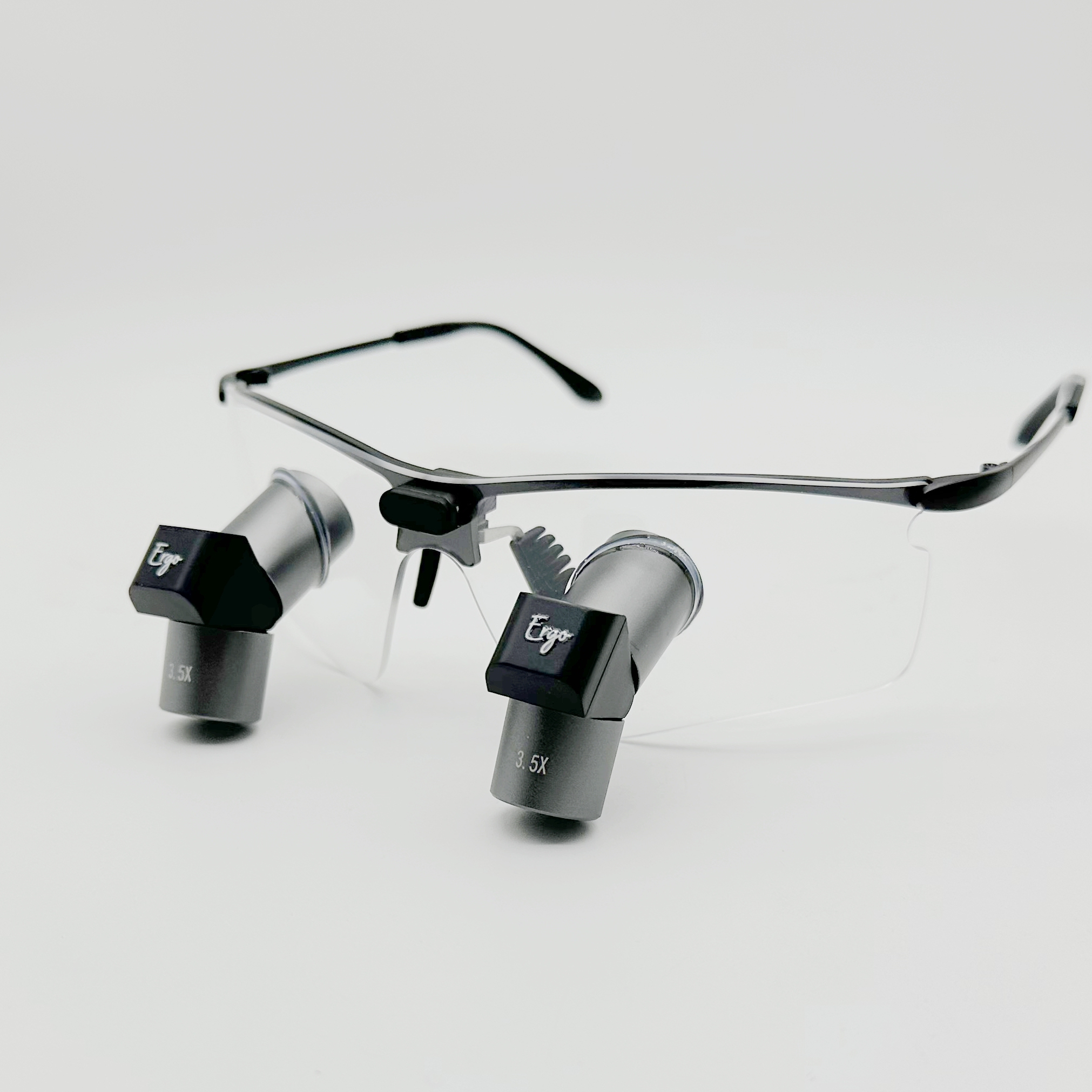 TTL Ergo Pro Loupes 3.5x 4.5x 5.5x 6.5x  Sporty Titanium Frames with Light CHL-JCM08P-CP