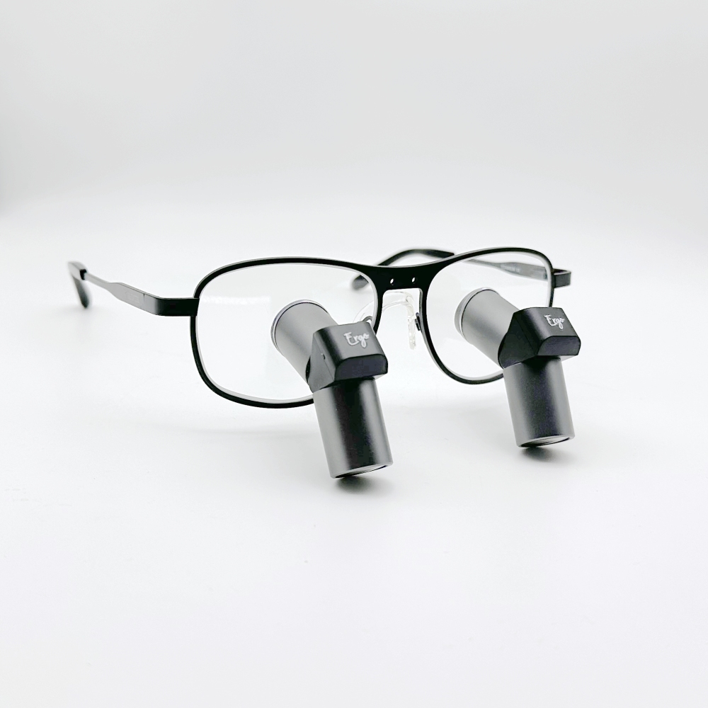 CareOptik Custom-made Ergo Pro TTL Prismatic Loupes 3.5x 4.5x 5.5x 6.5x with Pure Titanium Frames