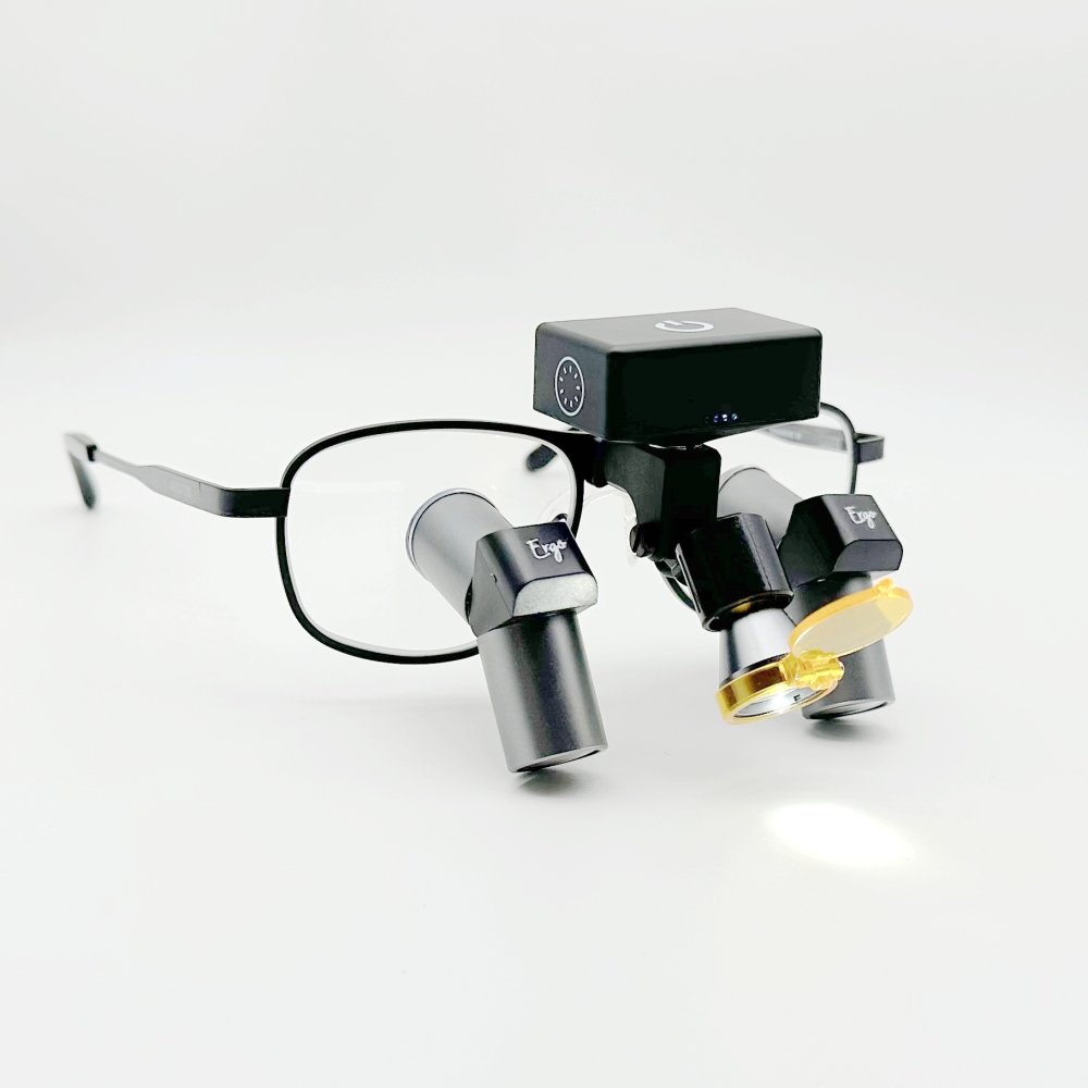 CareOptik Custom-made Ergo Pro TTL Prismatic Loupes 3.5x 4.5x 5.5x 6.5x with Pure Titanium Frames