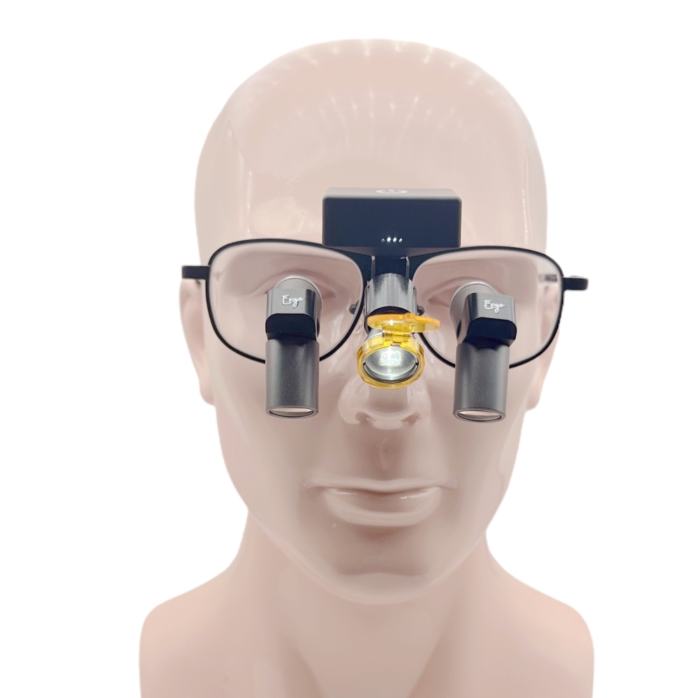 CareOptik Custom-made Ergo Pro TTL Prismatic Loupes 3.5x 4.5x 5.5x 6.5x with New sporty Titanium Frames