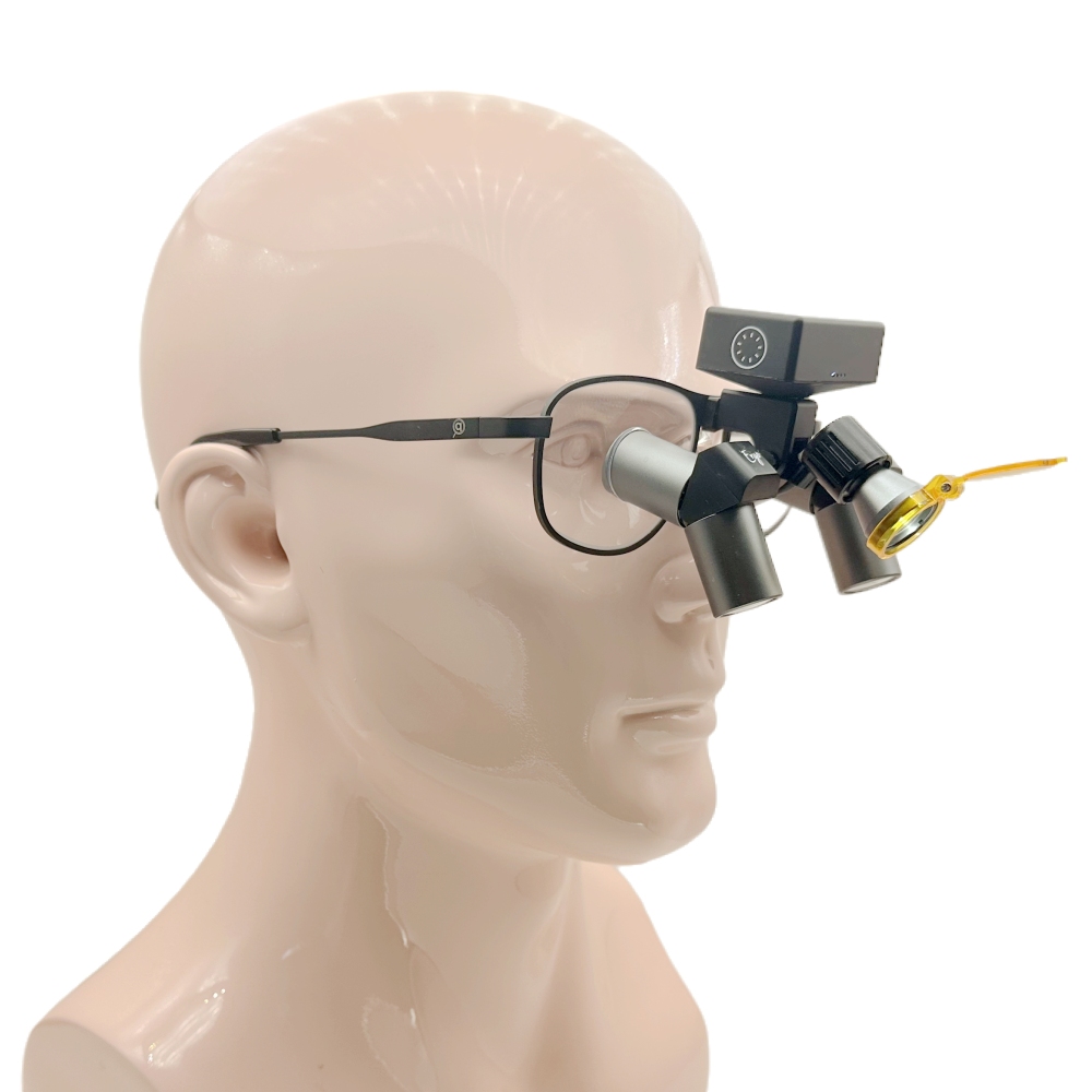 CareOptik Custom-made Ergo Pro TTL Prismatic Loupes 3.5x 4.5x 5.5x 6.5x with New sporty Titanium Frames