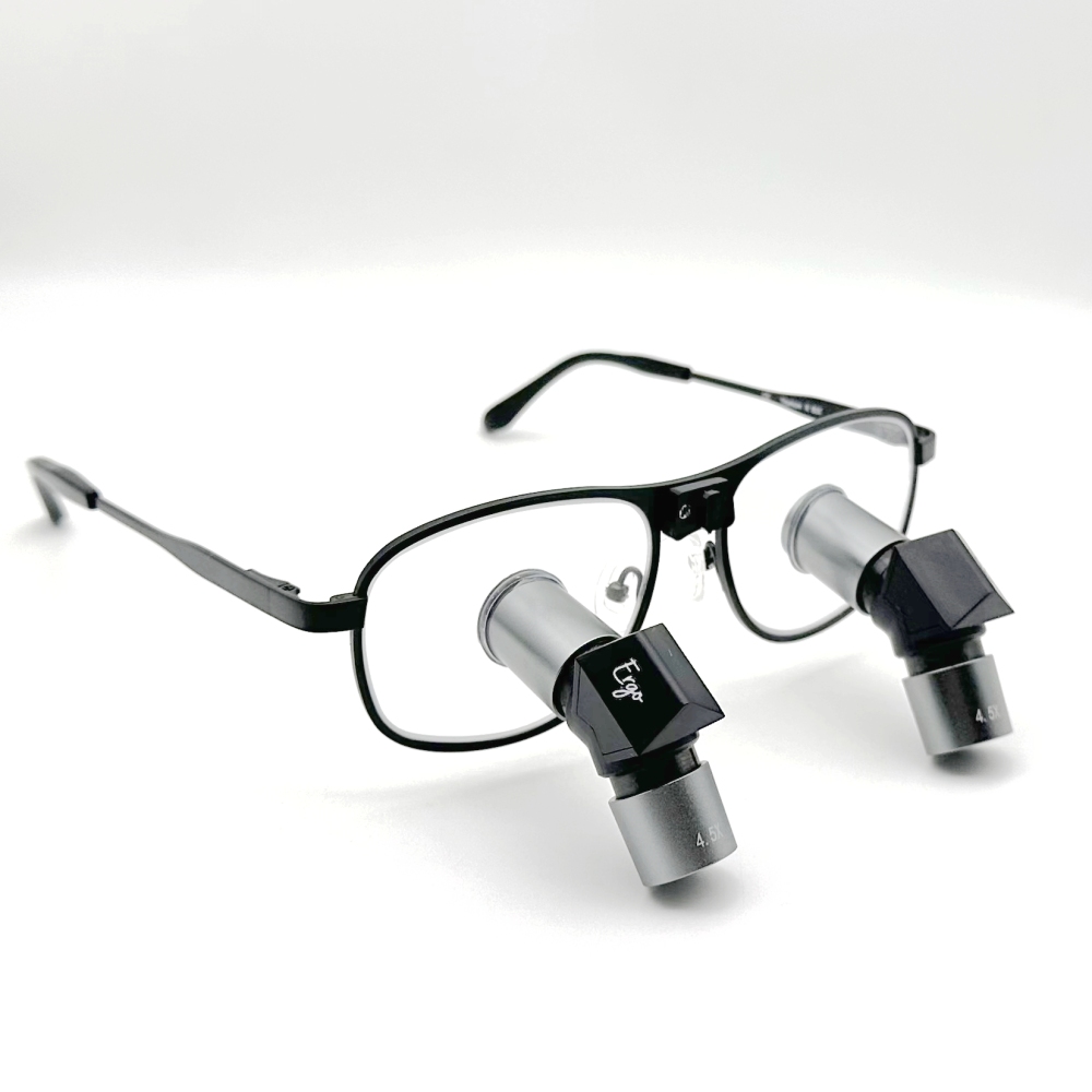 Magnetic Interchangeable Magnification TTL Ergonomic Loupes 3.5x 4.5x 5.5x 6.5x with Pure Titanium Frames
