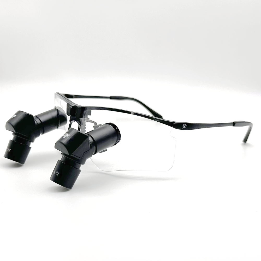 CareOptik Custom-made Ergo Ultra TTL Prismatic Loupes 4.0X 5.0X 6.0X with New sporty Titanium Frames