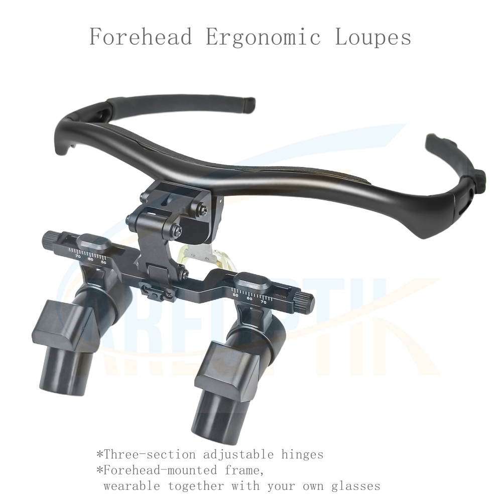 CareOptik Forehead Ergo Prismatic Dental Surgical Loupes 3.5x 4.5x 5.5x 6.5x