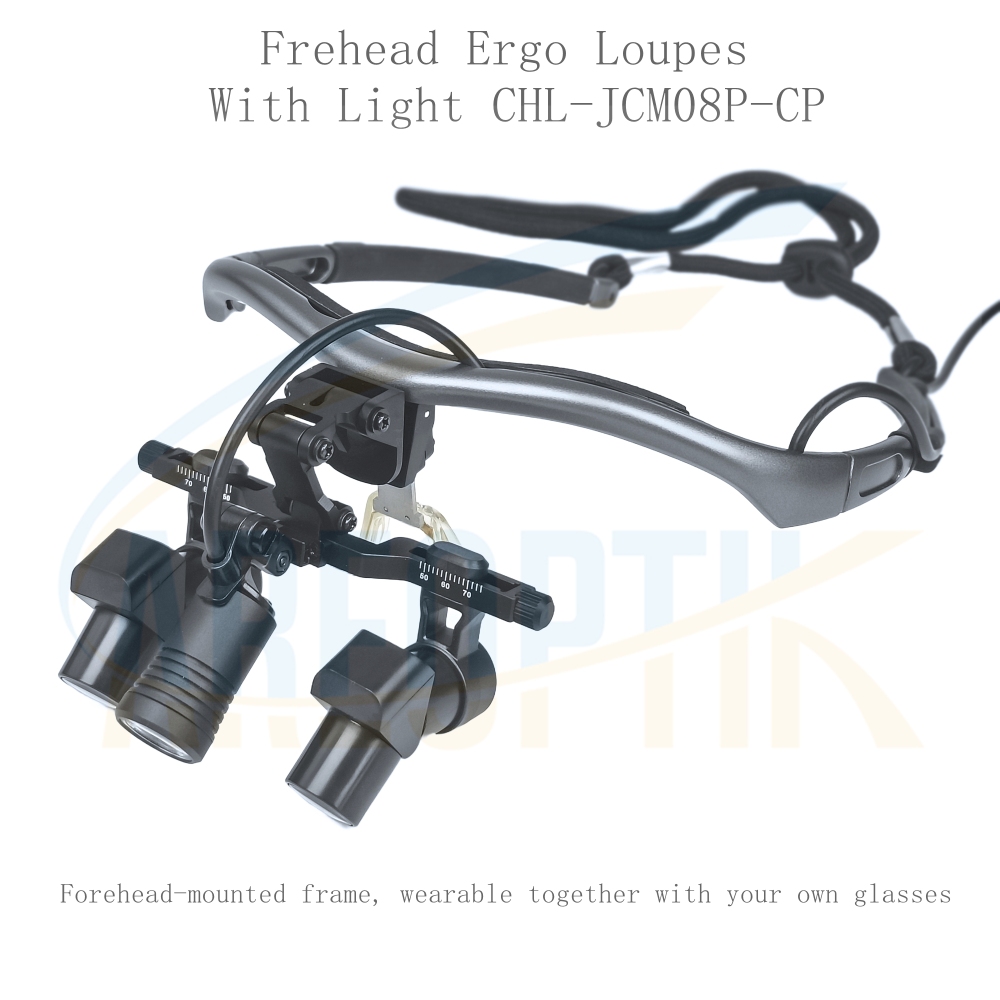 CareOptik Forehead Ergo Prismatic Dental Surgical Loupes 3.5x 4.5x 5.5x 6.5x