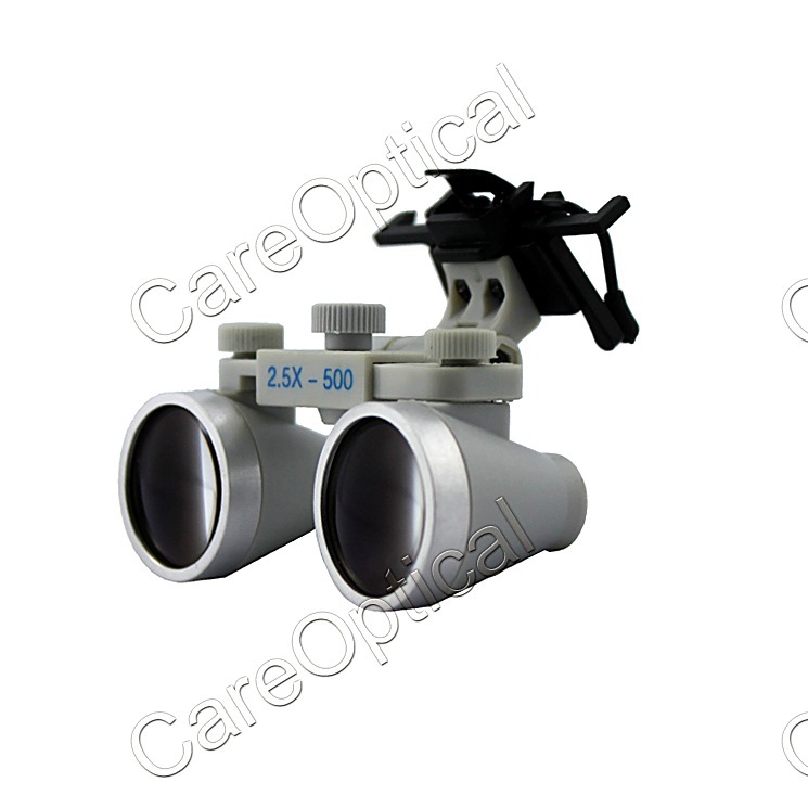 CareOptik waterproof clip-on dental surgical loupes 2.5X-500 with universal frame clip
