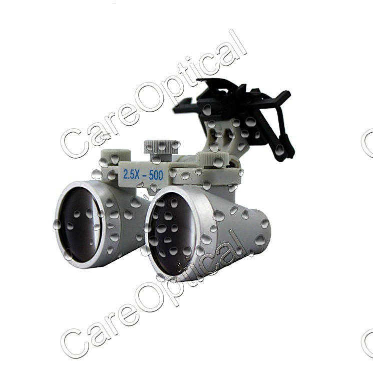 CareOptik waterproof clip-on dental loupes 2.5X water droplet demonstration