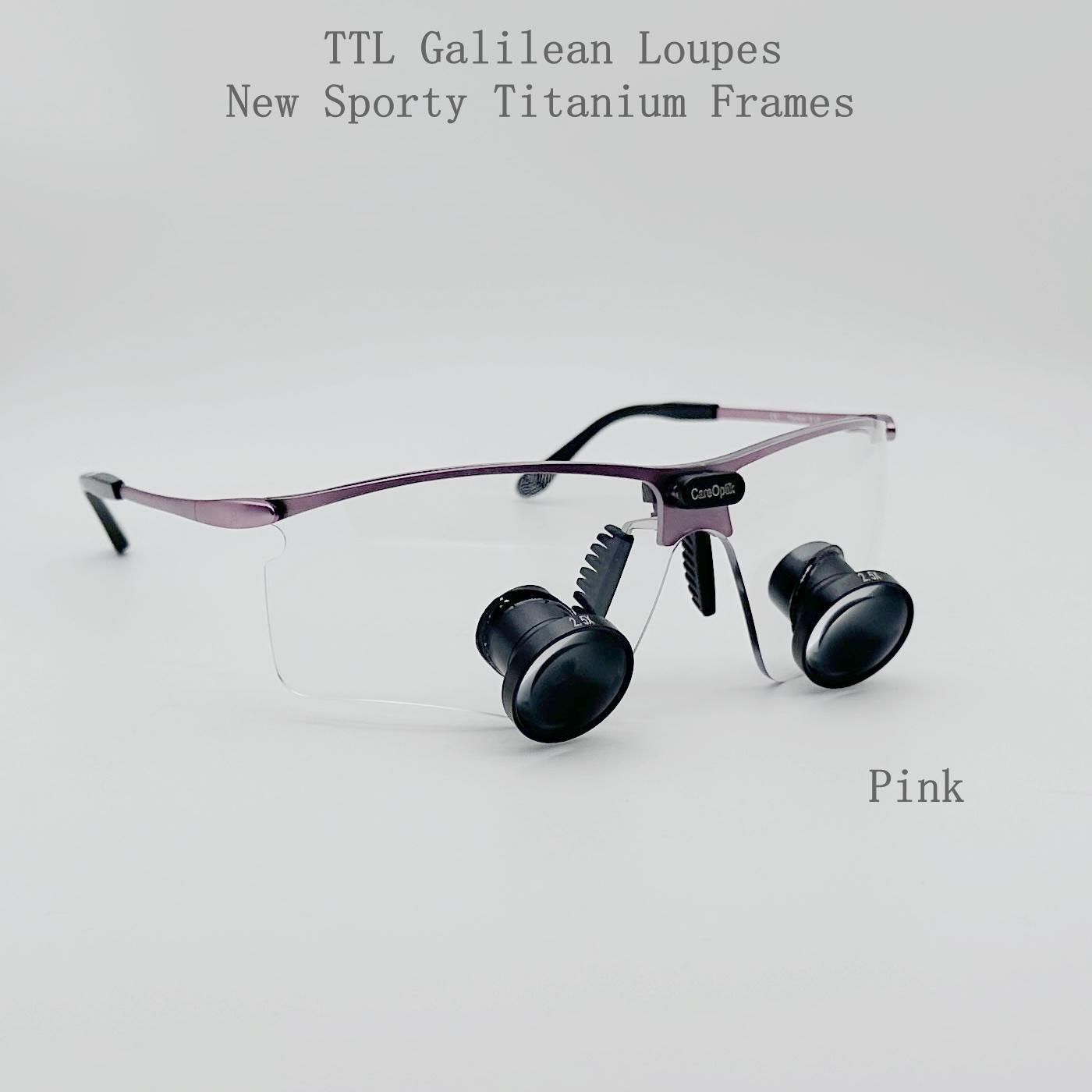 TTL GALILEAN LOUPES NEW SPORTY TITANIUM FRAMES PINK