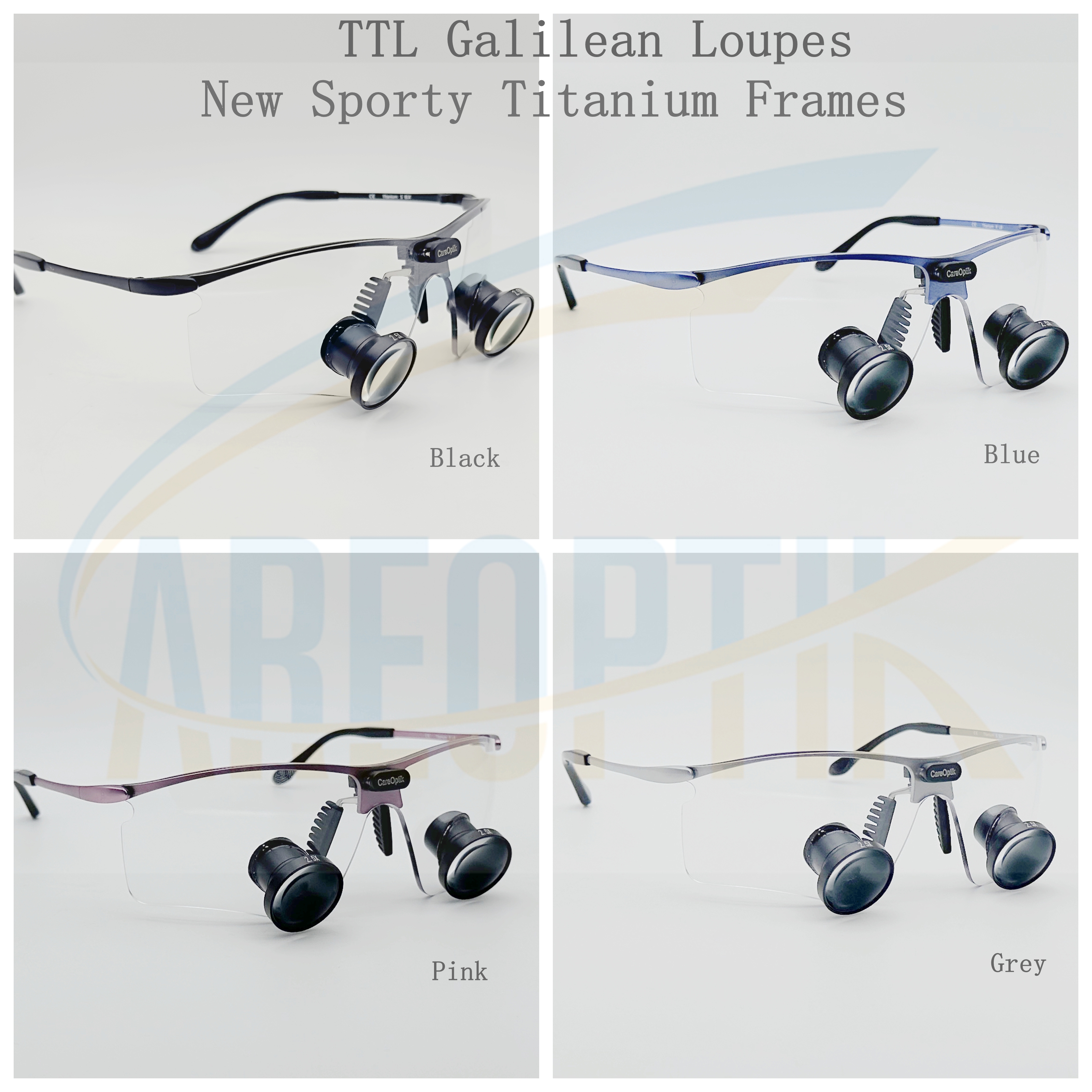 TTL galilean Loupes with New sporty titanium frames