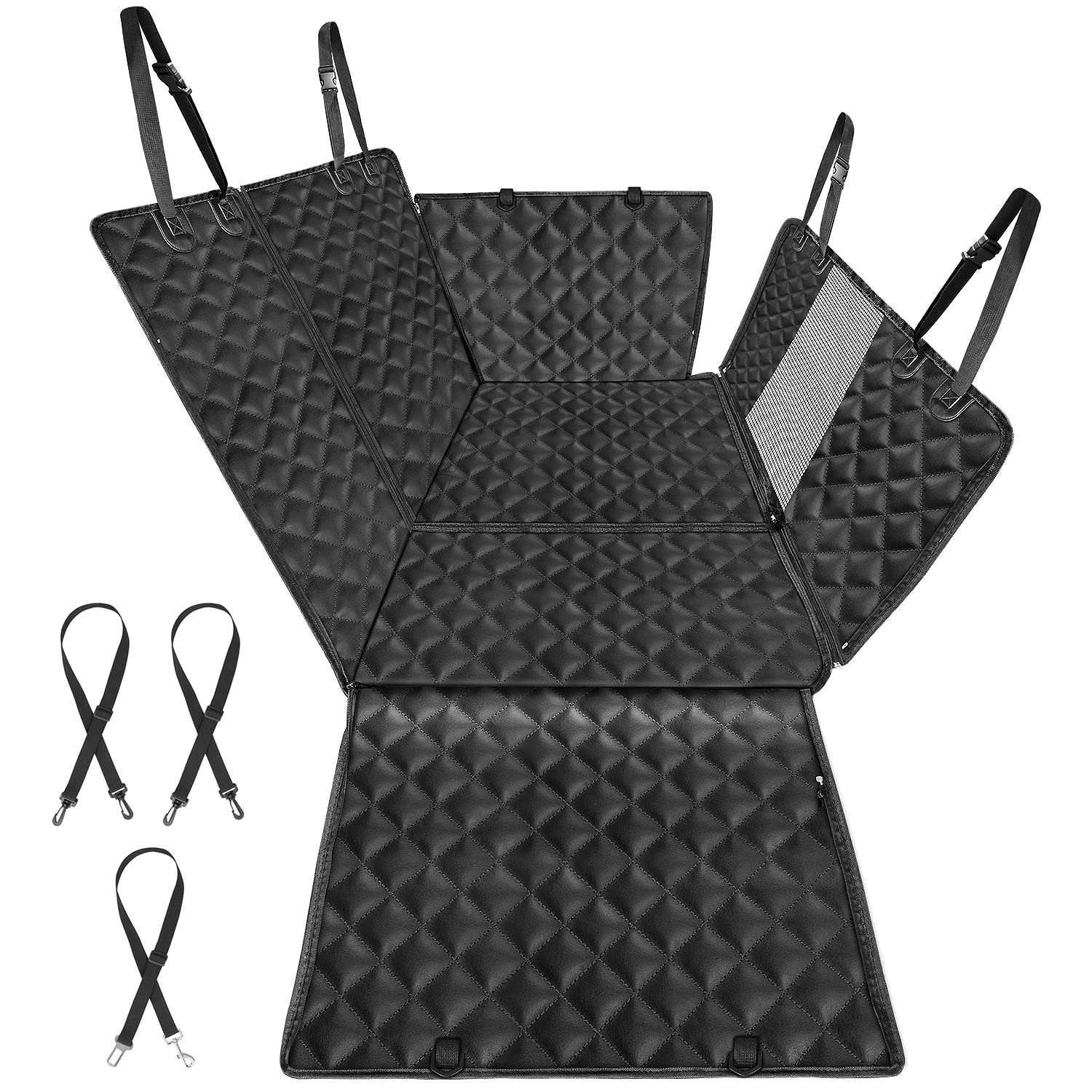 4-in-1 Dog and Car Seat Cover for Back Seat