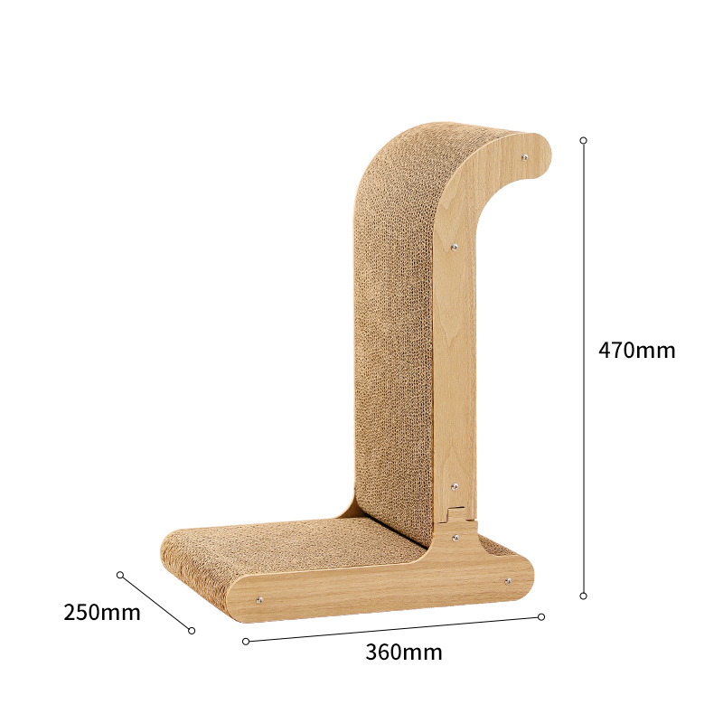 F shape cat scratch board + play post stand