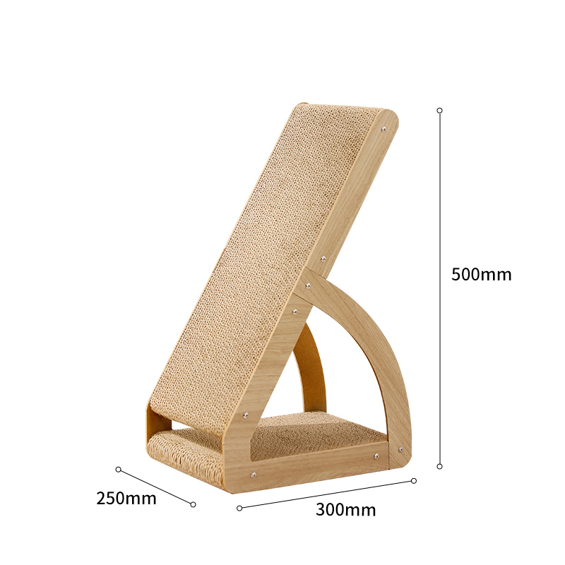Sliding board and tunnel cat scratch board + play post stand