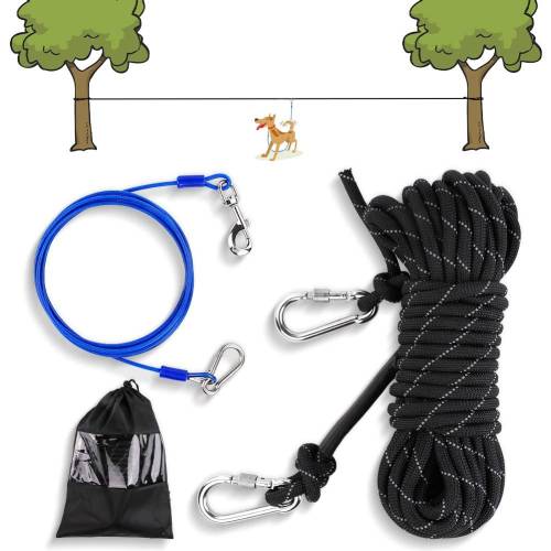 9.8FT Dog Runner for Yard 50FT
