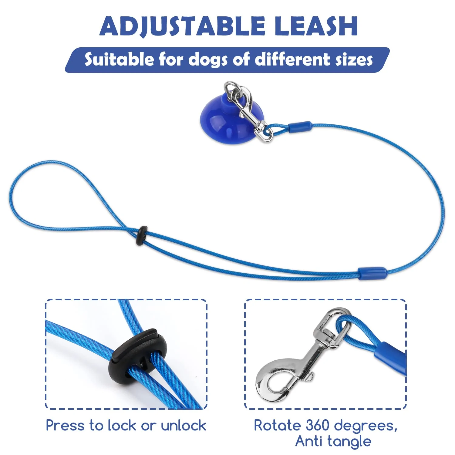 Adjustable Dog Bathing Tether