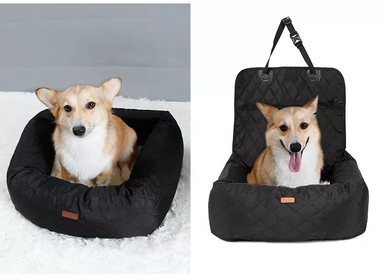 2-in-1 Pet Car Seat Cover and Bed