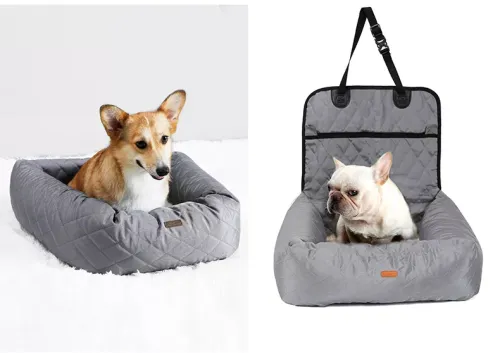 2-in-1 Pet Car Seat Cover and Bed