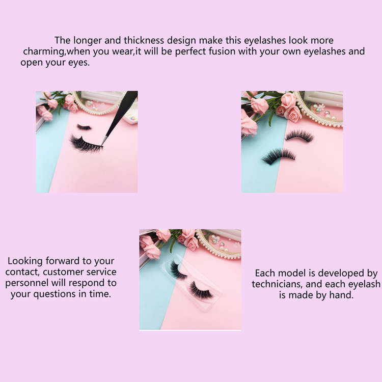 High quality 3D Mink eyelashes-LD007