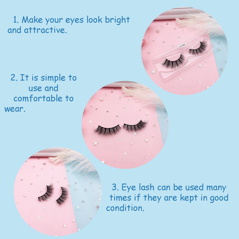 High quality 3D Mink eyelashes-LD008