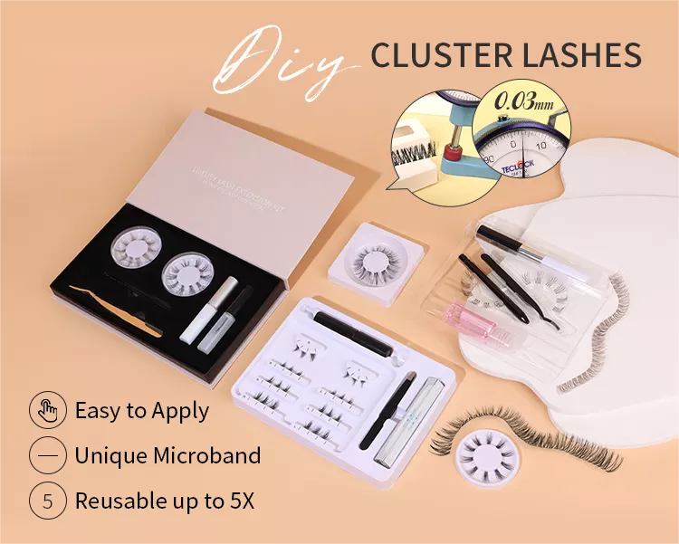 DIY Eyelash Extention Ribbons Segmented Individual Cluster Eyelash
