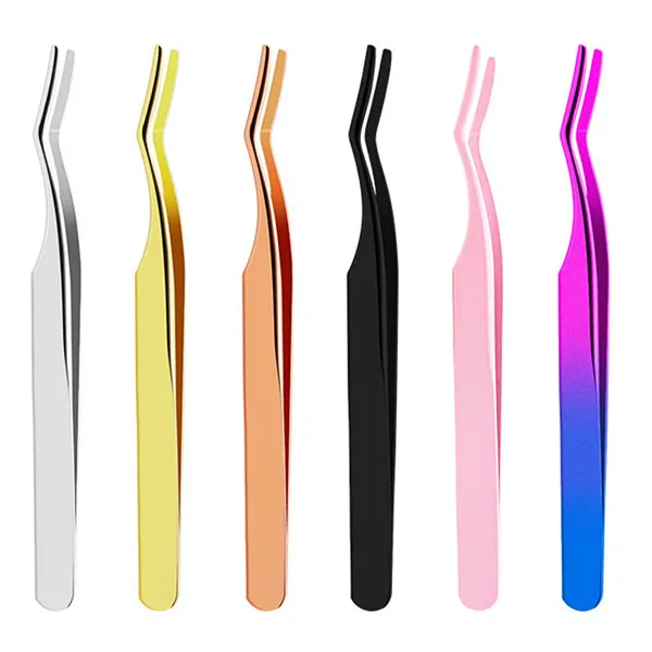 Stainless steel lash tweezers