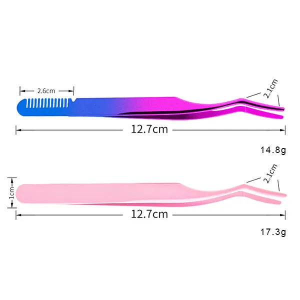 Stainless steel lash tweezers