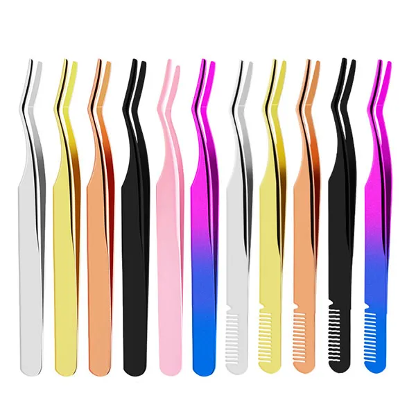 Stainless steel lash tweezers