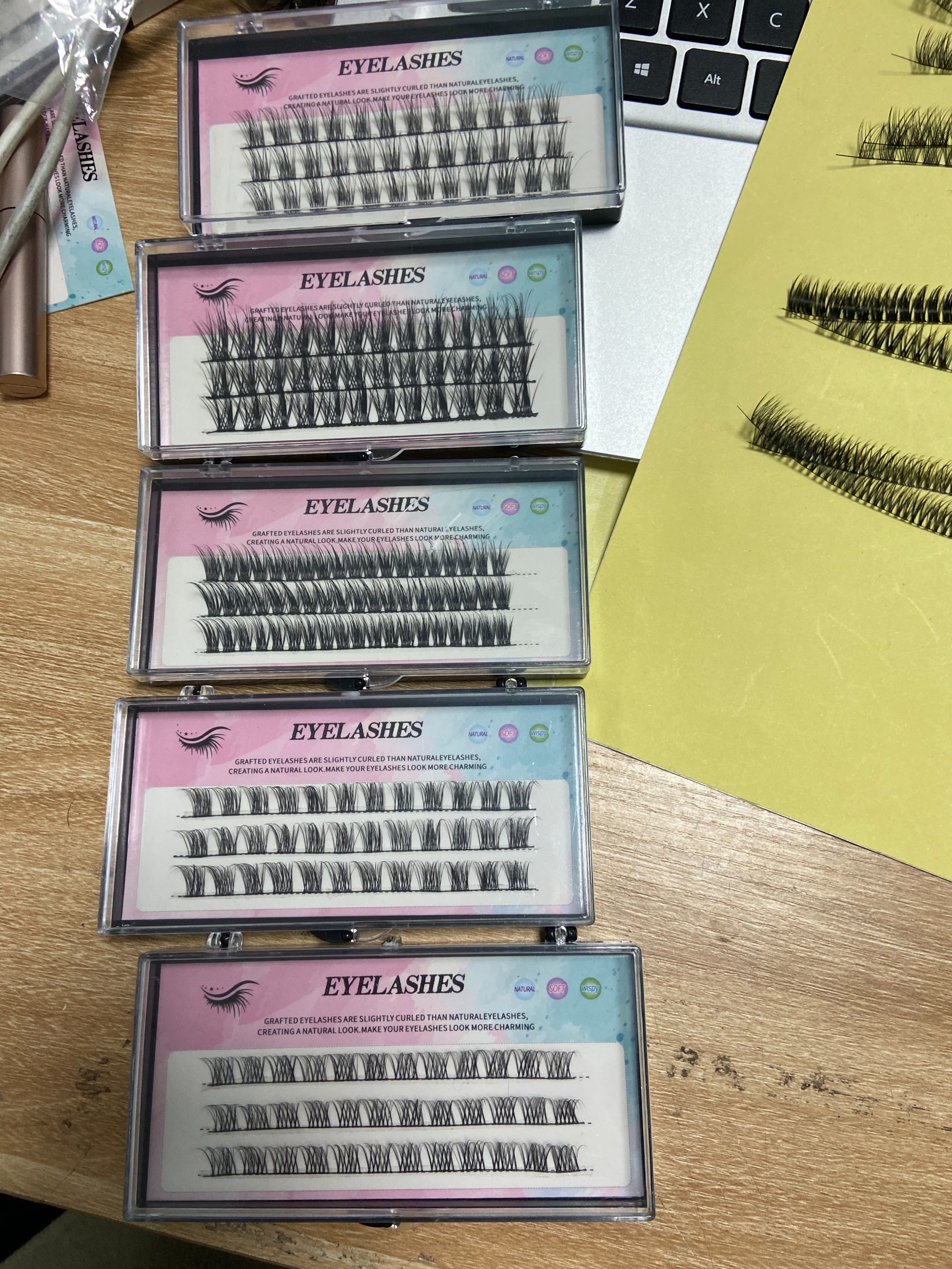 DIY Eyelash Extention Ribbons Segmented Individual Cluster Eyelash