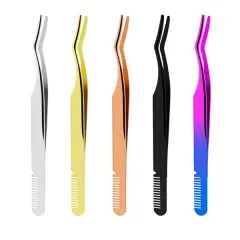 Stainless steel lash tweezers