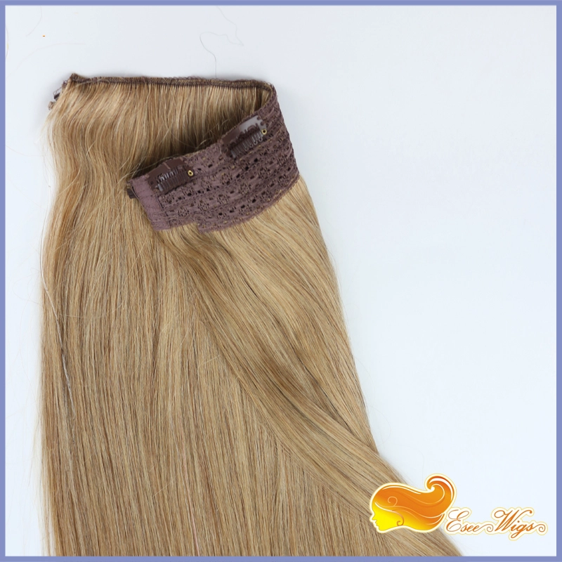 1pc Flip Hair For White Women Cambodian Virgin Hair Straight Human Hair Fish Line Hair Extension