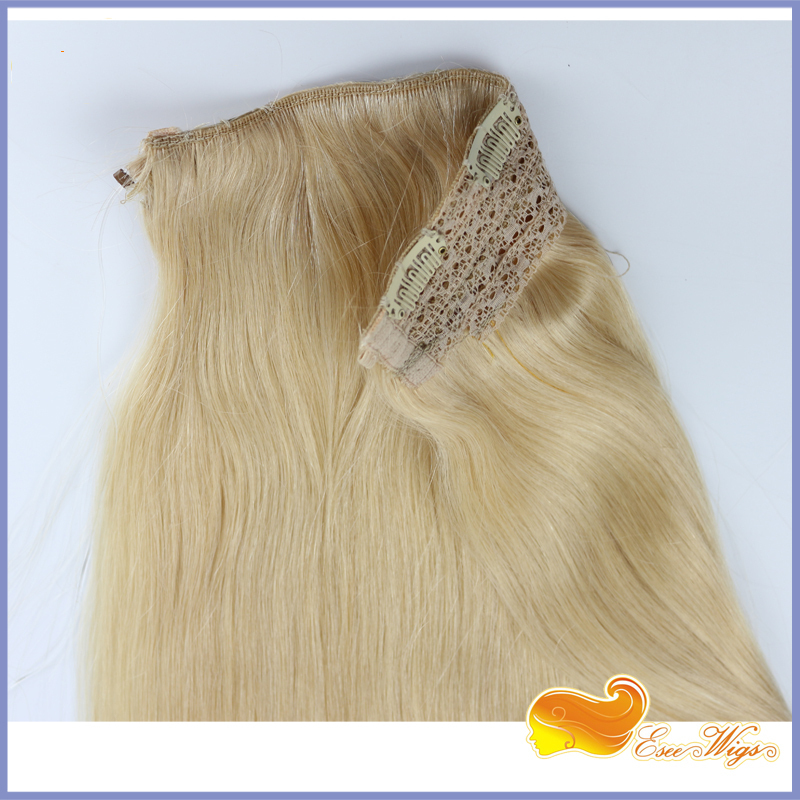 Top Grade Eurasian Virgin Hair 613# Blonde Color Flip Hair Extension 100g/pc 100 Human Hair Straight Flip Hair Extension