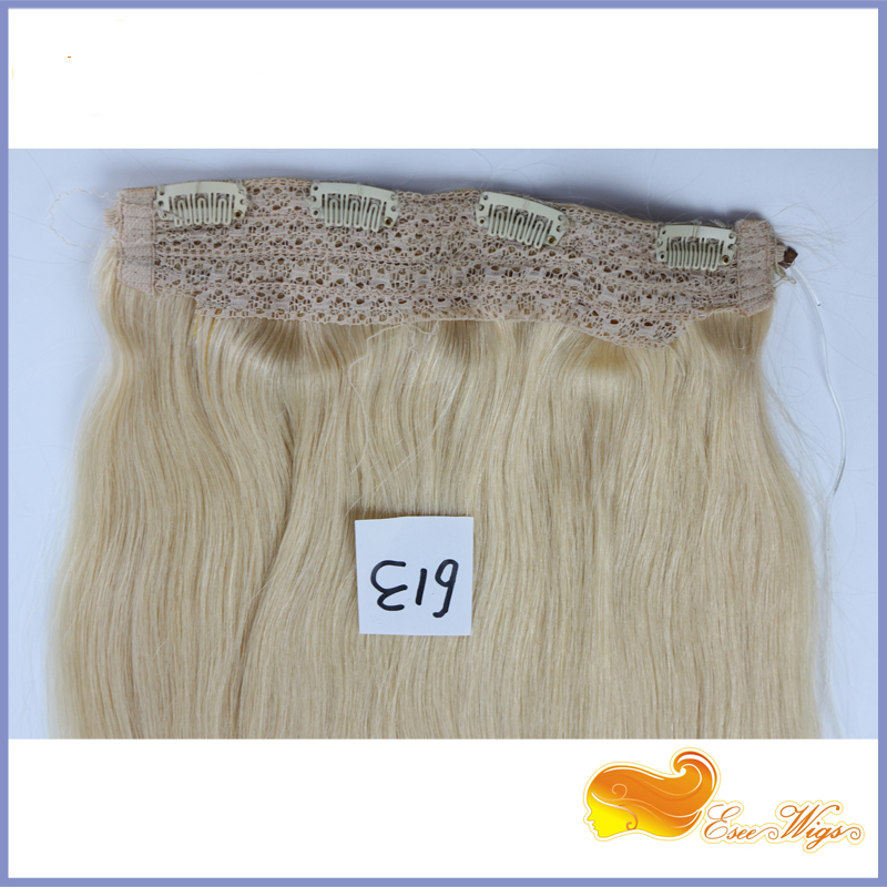 Top Grade Eurasian Virgin Hair 613# Blonde Color Flip Hair Extension 100g/pc 100 Human Hair Straight Flip Hair Extension